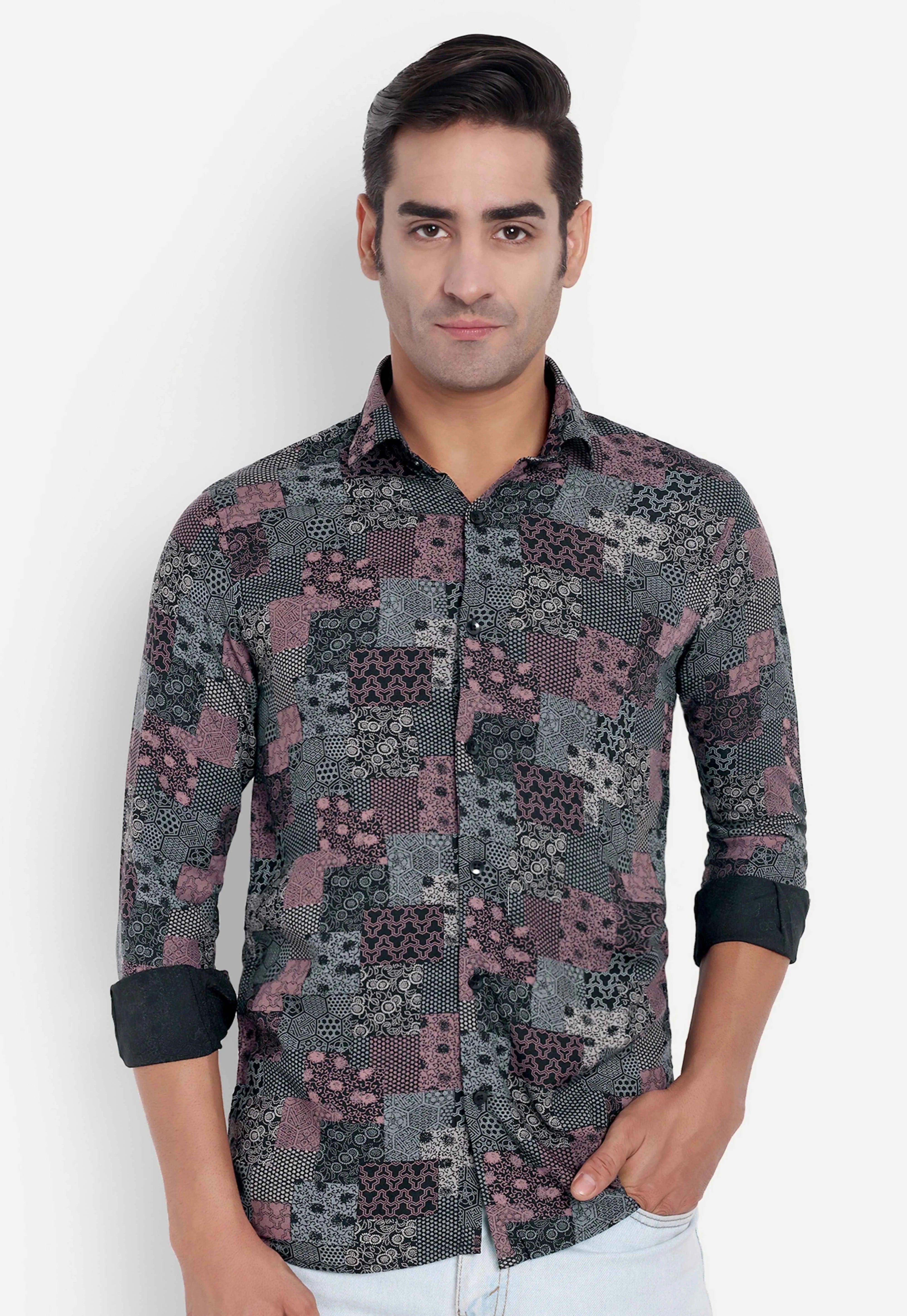 Charcoal Clash Full Sleeve Shirt